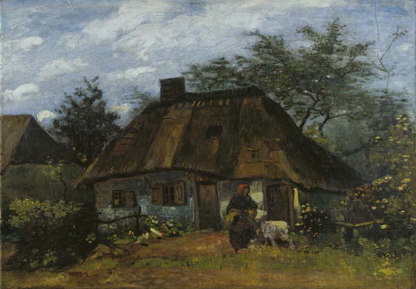 Cottage and Woman with Goat, 1885