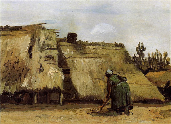 Cottage with Woman Digging, 1885