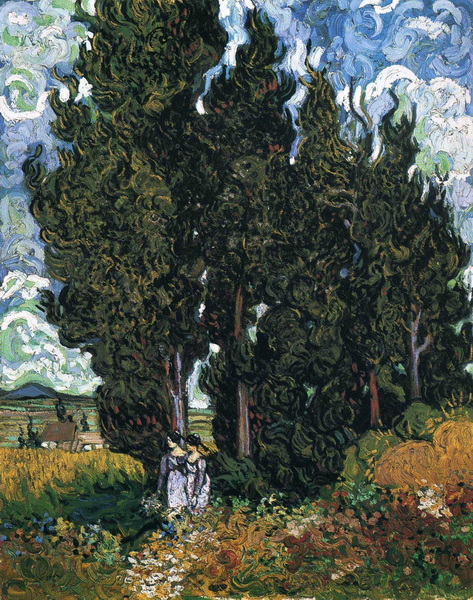 Cypresses with Two Women, 1889