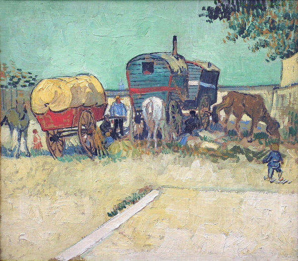 Encampment of Gypsies with Caravans, 1888