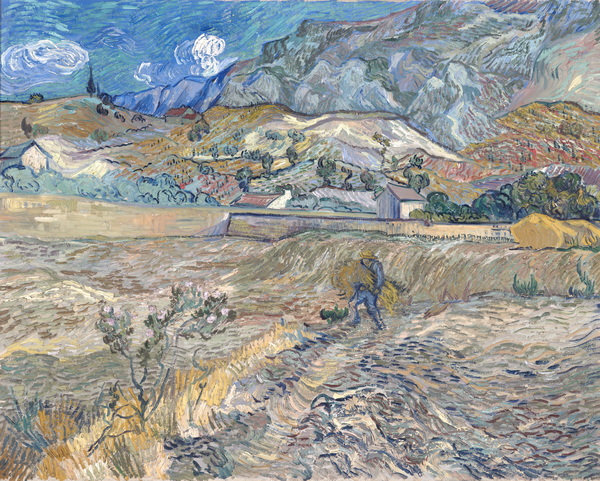 Enclosed Field with Peasant (also known as Landscape at Saint-Remy), 1889