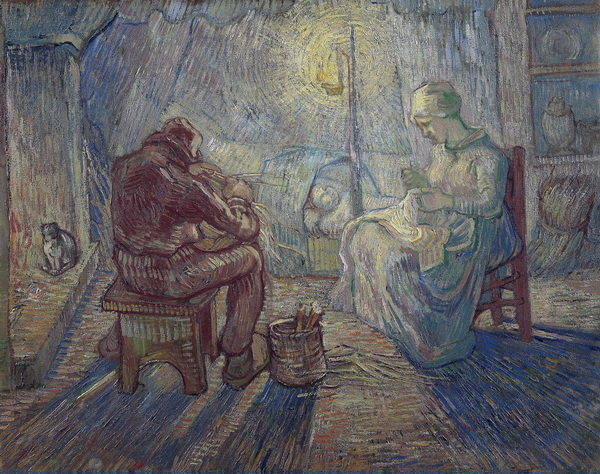 Evening - The Watch (after Millet), 1889 (Van Gogh Museum version)