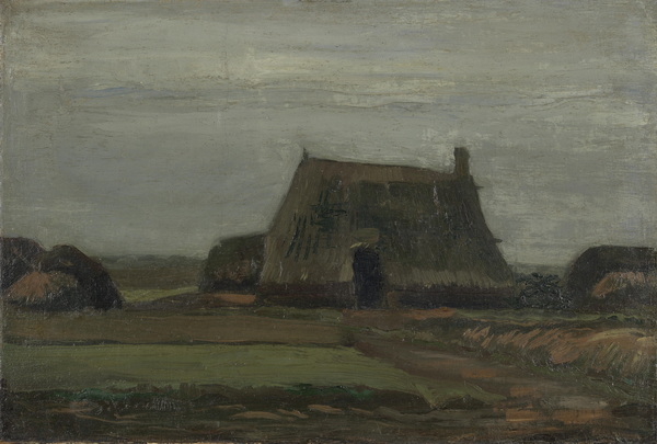 Farmhouse with Peat Stacks, 1883