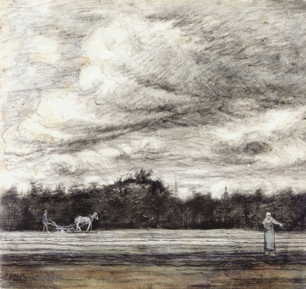 Field of Stubble with a Thunderstorm Overhead, 1881