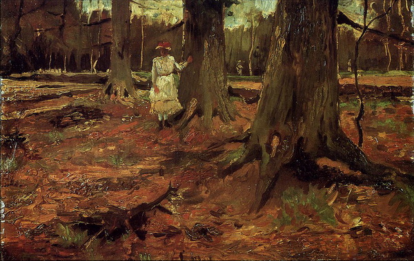 Girl in White in the Woods, 1882