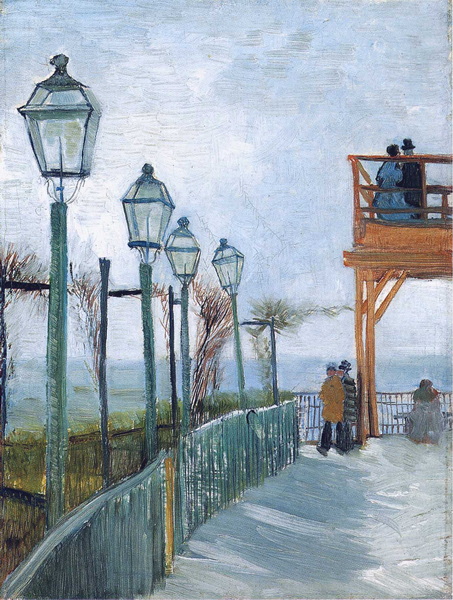 Montmartre - Terrace and Observation Deck at the Moulin de Blute-Fin, 1886