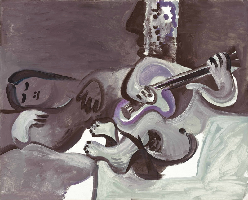 Nude Lying and Man at the Guitar, 1972