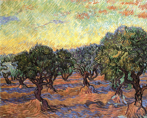 Olive Trees, Orange Sky, 1889