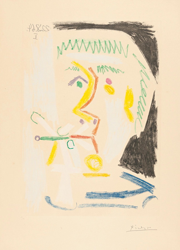 Pablo Picasso-Fumeur (B 1168; Ba 1168), 1965