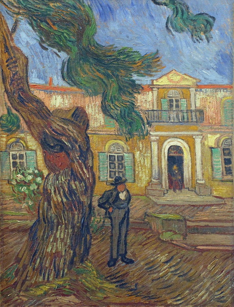 Pine Trees with Figure in the Garden of Saint-Paul Hospital, 1889