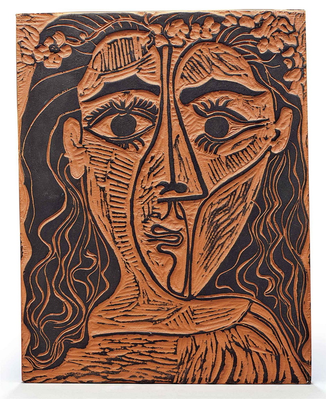 Tête De Femme à La Couronne De Fleurs (A R 522), 1964