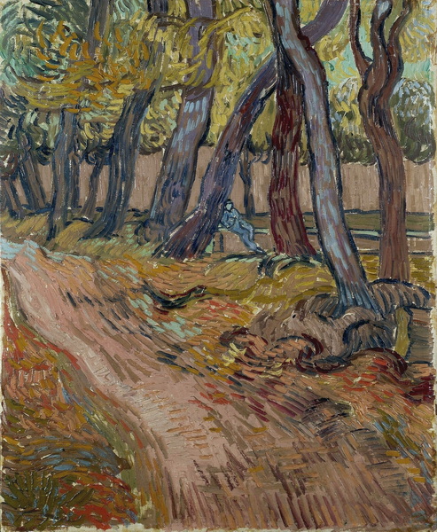 The Garden of Saint-Paul Hospital with Figure, 1889