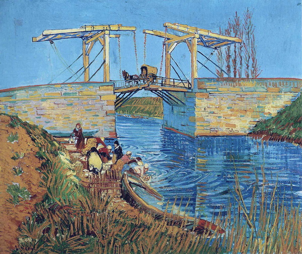 The Langlois Bridge at Arles with Women Washing, 1888