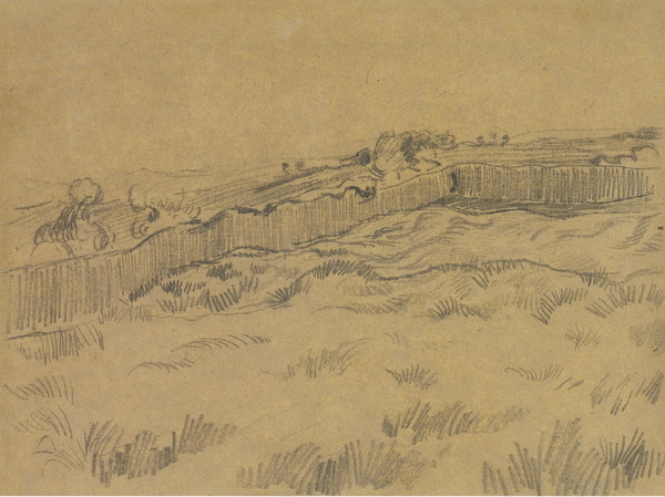 The Walled Wheatfield (Corner of the Enclosure behind Saint Paul's Hospital), 1890