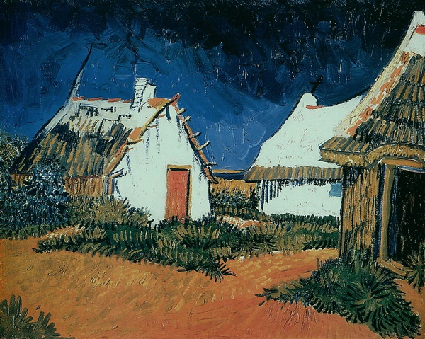 Three White Cottages in Saintes-Maries, 1888