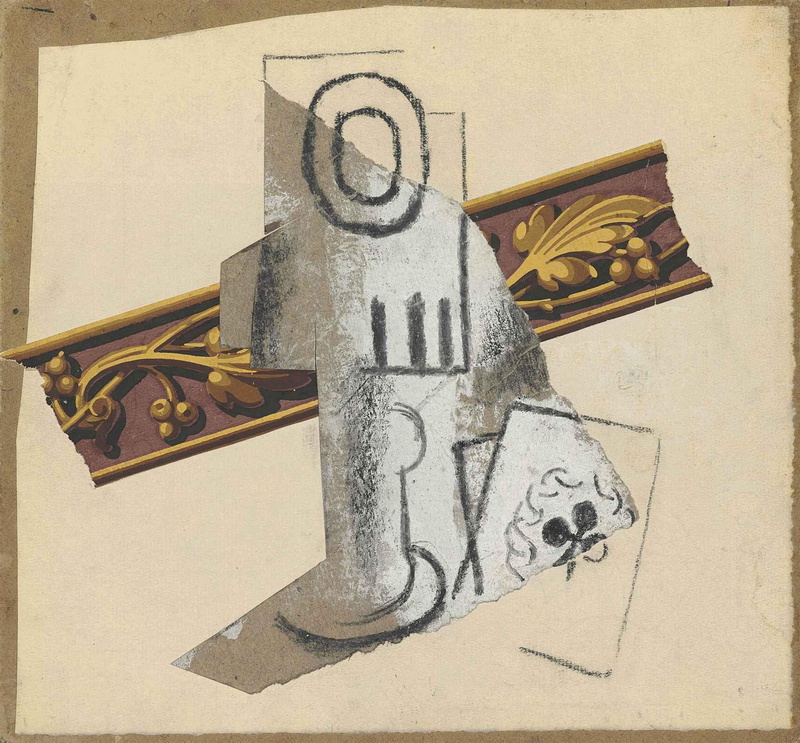 Verre et carte à jouer, 1914