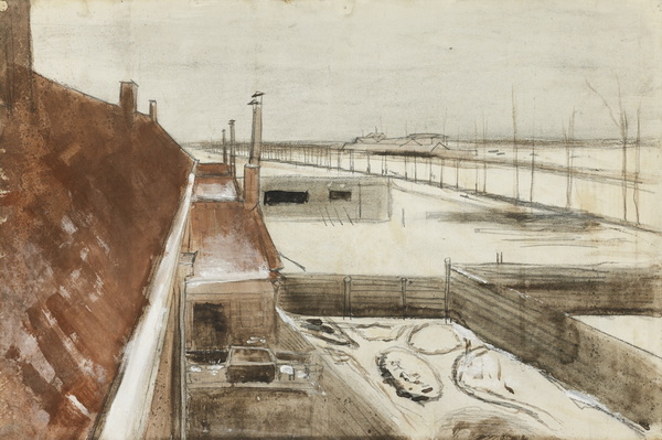 View from the Window of Vincent's Studio in Winter, 1883 01