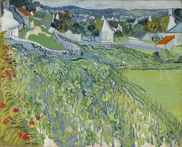 Vineyards with a View of Auvers, 1890