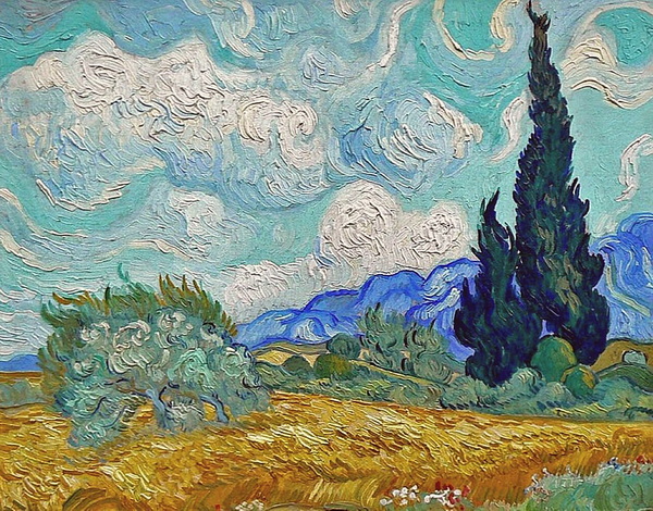 Wheat Field with Cypresses at the Haude Galline near Eygalieres, 1889 02