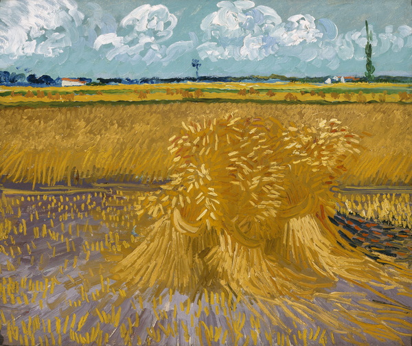 Vincent van Gogh. Wheatfield with Sheaves, 1888. Oil on canvas. Honolulu Academy of Arts, gift of Mrs. Richard A. Cooke and Family in memory of Richard A. Cooke.