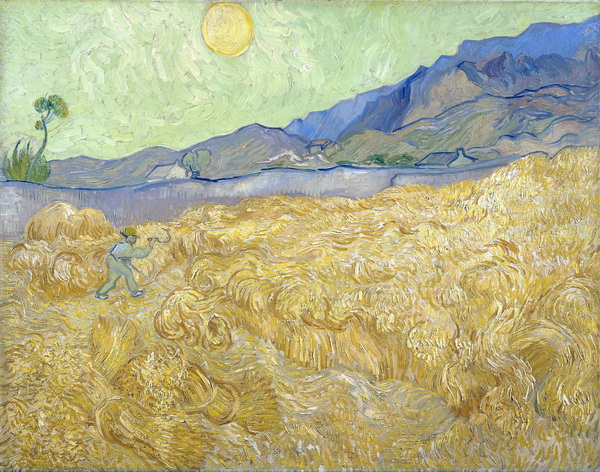 Wheat Fields with Reaper at Sunrise, 1889