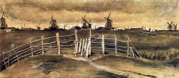 Windmils at Dordrecht, 1881