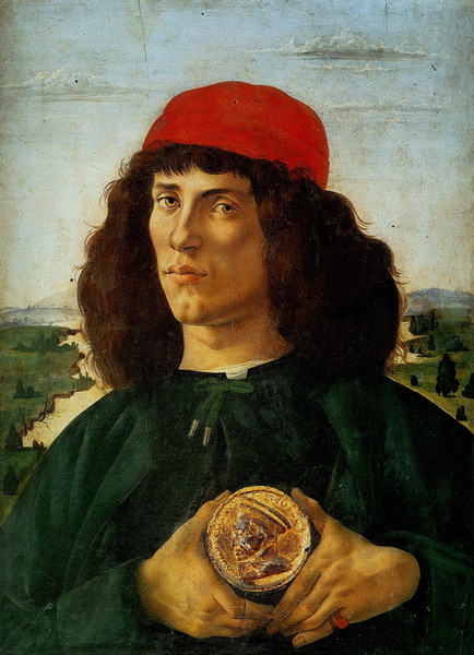 22.2. Portrait of a Young Man with a Medallion by Cosimo de Medici (1474) (57