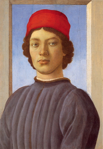 35. Portrait of a Young Man in a Red Cap (possibly by Filippo Lippi) (c