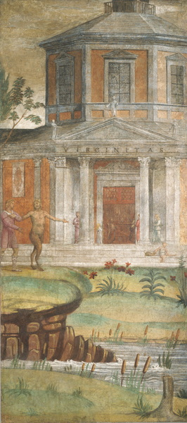 7. Cephalus and Pan in the Temple of Diana (226 x 103.5) (Washington, National Gallery)