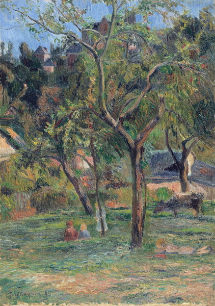 An Orchard under the Church of Bihorel, 1884