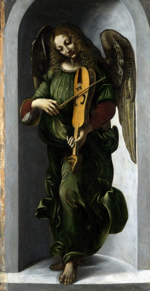 Angel in Green with a Viol (1495-1499) (London, National Gallery)