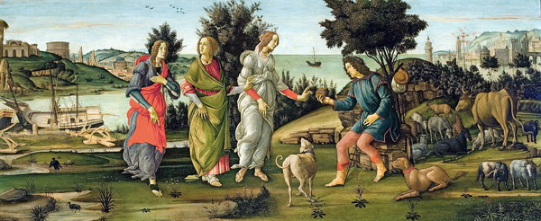 Botticelli Juicio de Paris