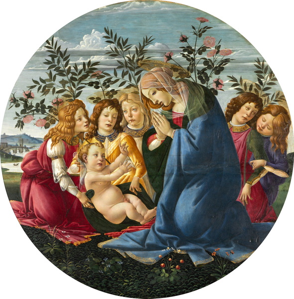 Botticelli Madonna Adoring the Child with Five Angels Baltimore Museum of Art