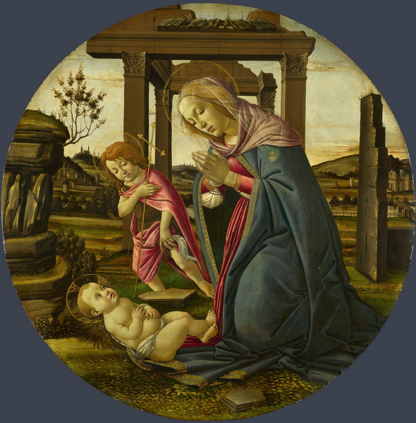 Botticelli Workshop. Adoration of the Child (c