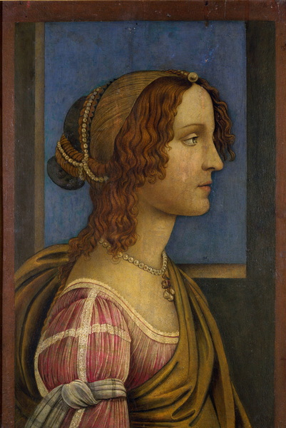 Botticelli's follower. Lady in profile (c