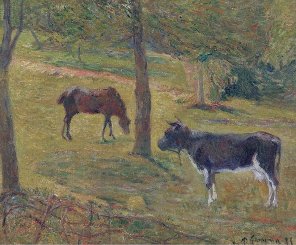 Cow and Horse on a Plain, 1885