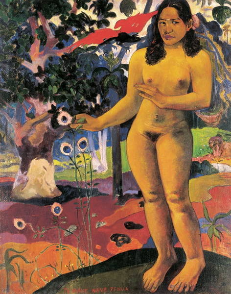 Delightful Land Te Nave Nave Fenua Wood Print by Paul Gauguin