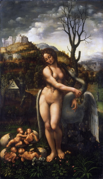 Fernando de Almedina (1504-5 - 1536). Leda and the Swan (Philadelphia Museum of Art)