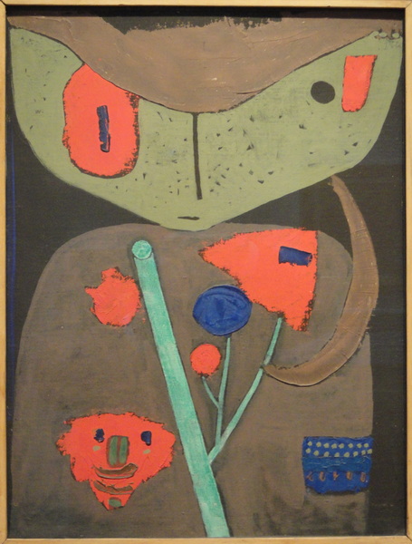 Figure of the Oriental Theater, Paul Klee, 1934, oil on fabric mounted on cardboard   Phillips Collection   DSC04907