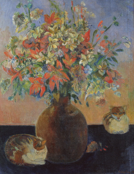 Flowers and Cats