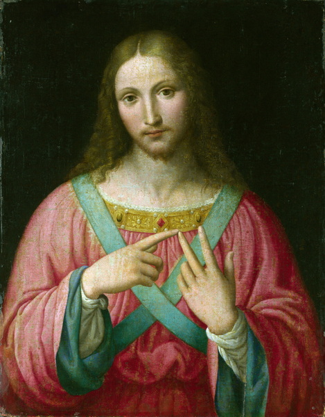 Follower of Bernardino Luini. Christ (later 1530) (London, National Gallery) (1.84 MB)