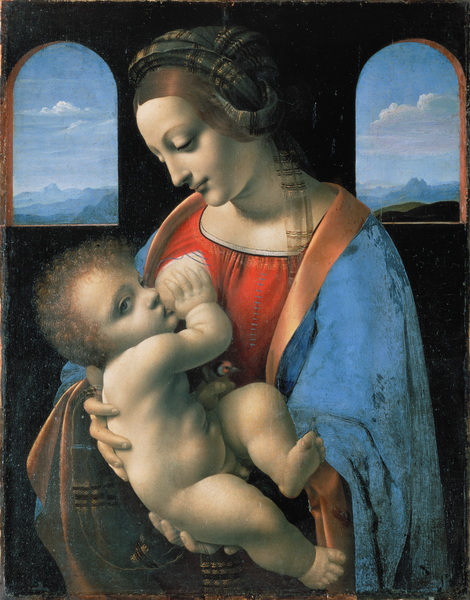 Highest resolution - Leonardo da Vinci's -Madonna and the Breast-42 x 33CM Hermitage Museum- A Leonardo da Vinci - Madonna Litta (Madonna and the Child)