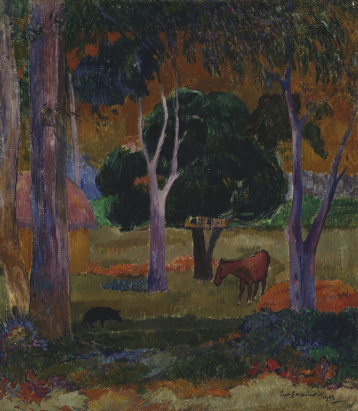 Hiva Oa, (Landscape with a Pig and a Horse), 1903