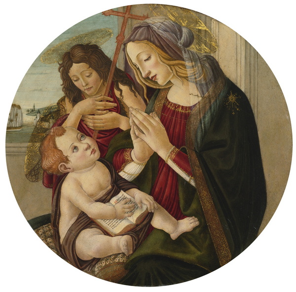 MADONNA AND CHILD WITH THE INFANT SAINT JOHN THE BAPTIST, SEATED BY A WINDOW, AN EXTENSIVE LANDSCAPE BEYOND