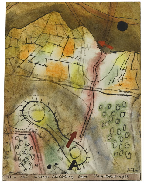 PAUL KLEE KNAPPE SCHILDERUNG EINES PASSüBERGANGES (BRIEF DESCRIPTION OF A MOUNTAIN PASS)