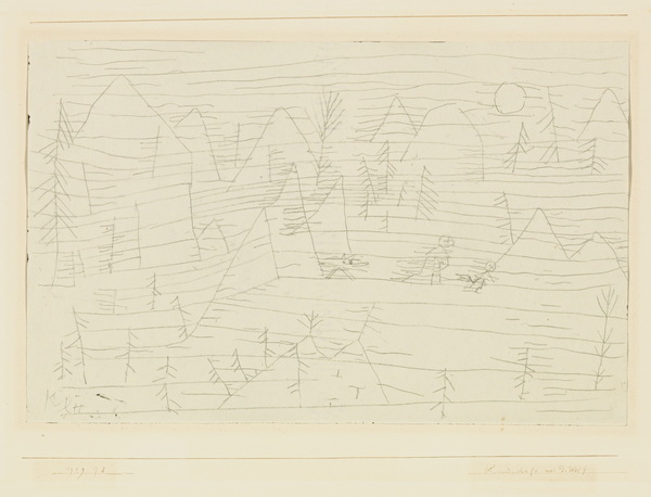 PAUL KLEE LANDSCHAFT MIT D. WOLF (LANDSCAPE WITH THE WOLF)