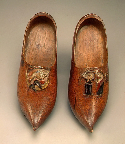 Pair of Wooden Shoes (Sabots), 1889-90 (left)