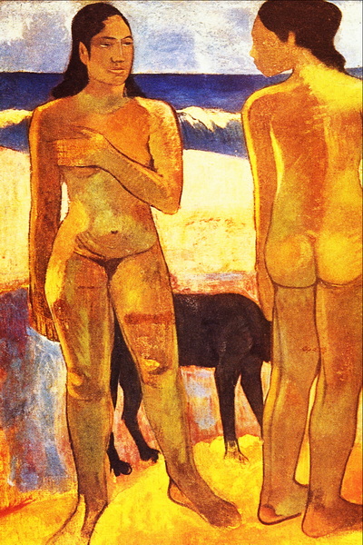 Paul Gauguin (1848-1903) - Two Nudes on a Tahitian Beach