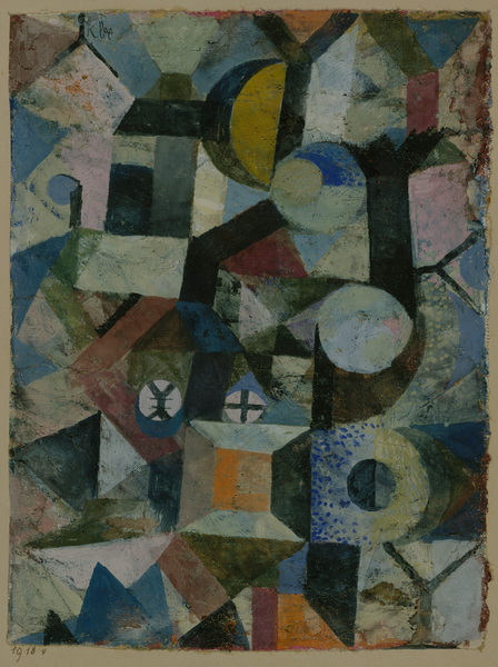 Paul Klee Composition with the Yellow Half Moon and the Y