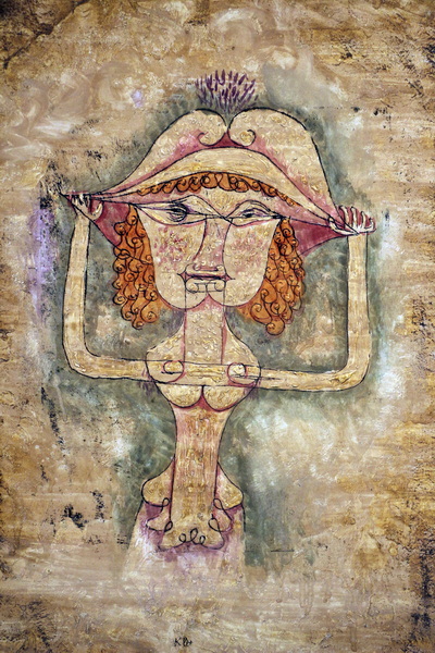 Paul klee, la cantante L. come fiordiligi, 1923, 02